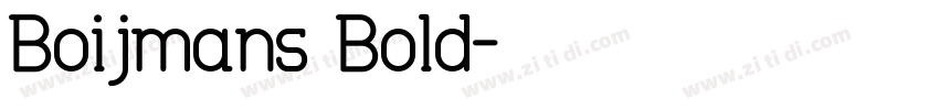 Boijmans Bold字体转换